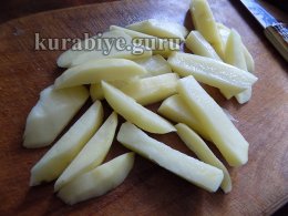 Картофель с печенью, запеченные в духовке