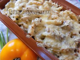 Картофель с печенью, запеченные в духовке