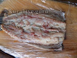 Скумбрия запечённая с грибами