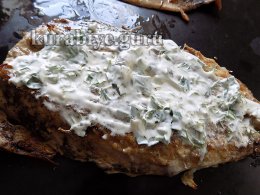 Скумбрия запечённая с грибами