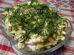 Салат із оселедця з зеленню