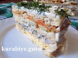 Закусочный Наполеон с ветчиной