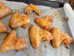 Чесночно-имбирные крылышки 
