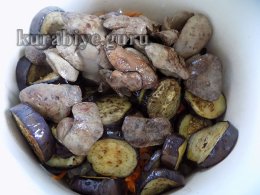 Паштет із баклажанів і курячої печінки 