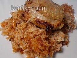 Запечённая курица с томатным рисом