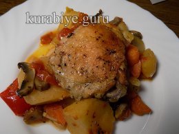 Курица каччиаторе с картофелем 