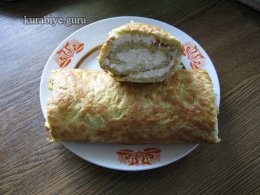 Кабачковый рулет с творожно-сырной начинкой