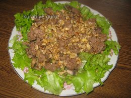Лёгкий салат  с куриной печенью Принчипесса 