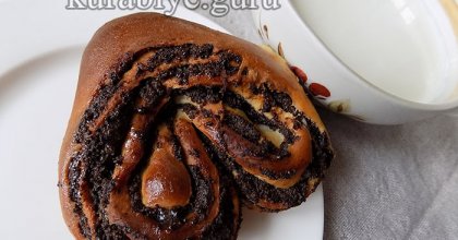 Плюшки с маком из дрожжевого теста
