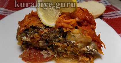 Рыба тушеная с луком и морковью
