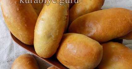 Пирожки с мясом и рисом из дрожжевого теста на кефире