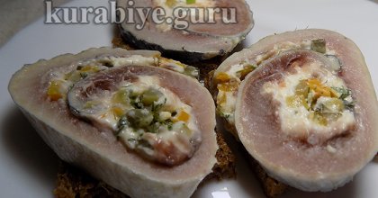 Рулеты из сельди с плавленым сыром