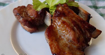 Свиные рёбрышки в ананасово-имбирном маринаде