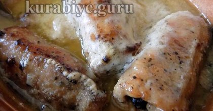 Рулетики из свинины с грибами и сыром в духовке