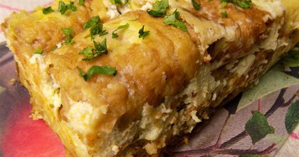Запеканка из кабачков с сырной начинкой