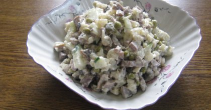 Салат "Золотое руно" с языком