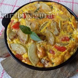 Фриттата с кабачками и помидорами 