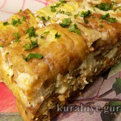 Запеканка из кабачков с сырной начинкой
