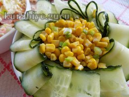 Салат із курячою грудкою та кукурудзою