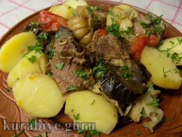 Домляма, м'ясо з овочами по-узбецьки