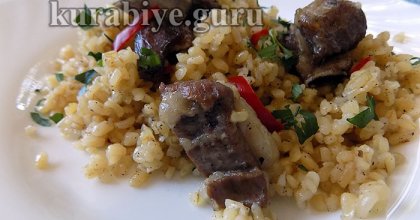 Плов из булгура с бараниной