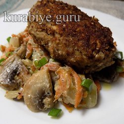 Гречаники з грибним соусом